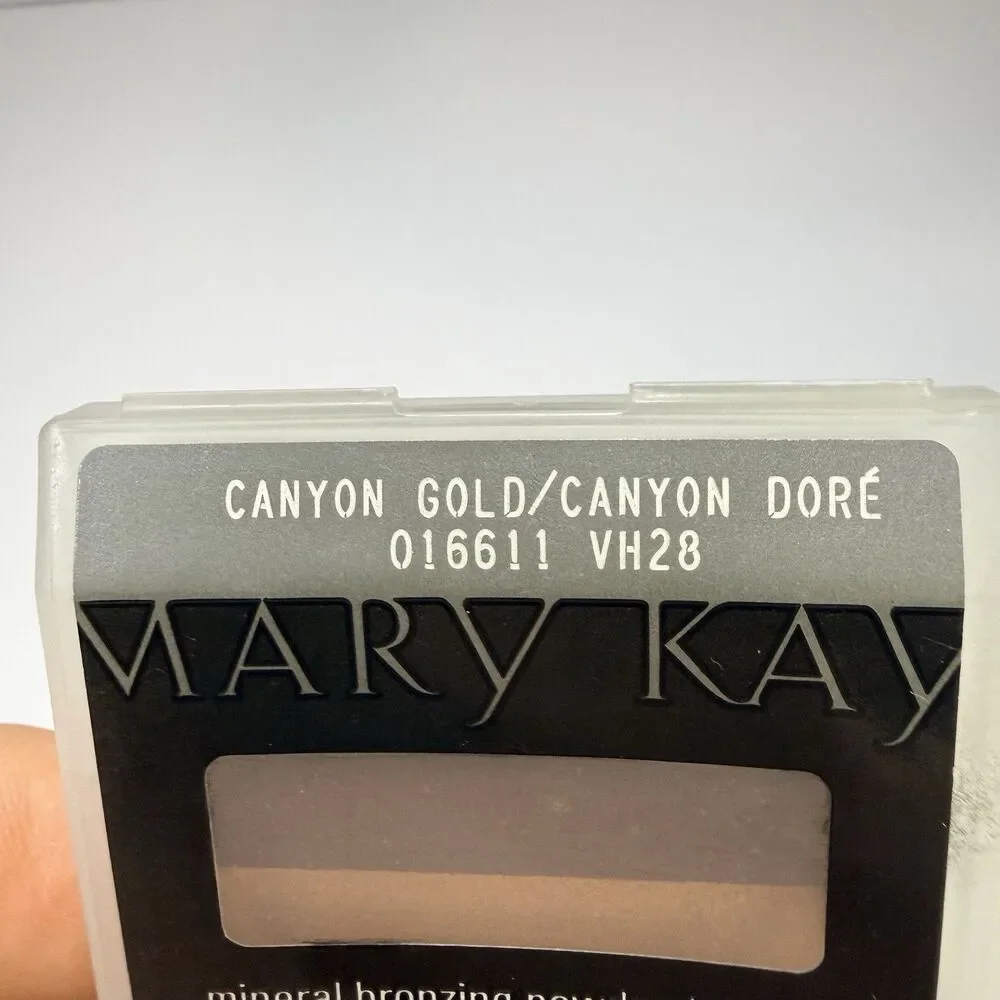 Vtg Mary Kay GOLD CANYON Cheek Color Blush 016611 .22oz NOS MK Brush Lot